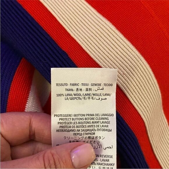 NWT Gucci Red and Blue Striped Cardigan oversized Sweater, XS - Picture 13 of 13